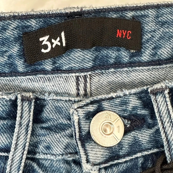 3x1 Boyfriend Jeans Ripped Knee Jeans Boyfriend Straight Grunge Size 24 - Picture 8 of 13